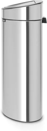 Vista 2 de Brabantia Papelera táctil de reciclaje con cubos de plástico, 10 L y 23 L - Acero mate