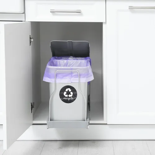 Vista 6 de Imanes rústicos de basura y reciclaje, imán de reciclaje de granja de 3.5 pulgadas para basura, calcomanías magnéticas de reciclaje para cubo