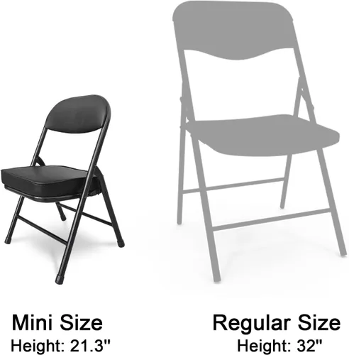 Vista 4 de Mini sillas plegables acolchadas, taburete de garaje, silla de camping portátil con cojín, silla de césped ligera, para eventos deportivos al aire