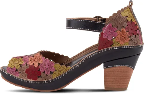 Vista 3 de Spring Step L'Artiste Zapato Avnia con correa al tobillo para mujer Negro Multi