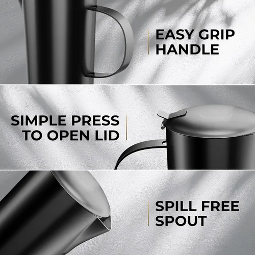 Vista 10 de Cafetera de acero inoxidable Moka Pot de 6 tazas (12 onzas líquidas), cafetera de estufa para inducción, estufas de gas y eléctricas, cafetera