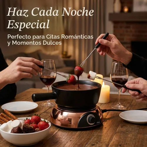 Vista 5 de Artestia - Calentador de inmersión eléctrico y maceta para fondue con temperatura ajustable Negro