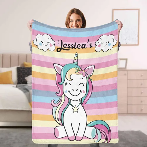 Vista 9 de Artsadd Manta de bebé personalizada para niñas y niños, mantas de bebé personalizadas con nombre, manta personalizada para niños, recién nacidos