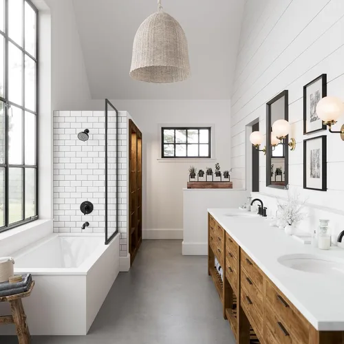 Vista 9 de Grifo para lavabo de baño Pfister Capistrano, 8 pulgadas de separación amplia, 2 manijas, 3 orificios, certificado NSF, acabado negro mate Spot Spot