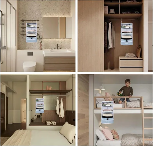 Vista 96 de TABITORA - Estantería portátil y plegable de gran capacidad con ganchos para colgar, ideal como almacenamiento para viajes