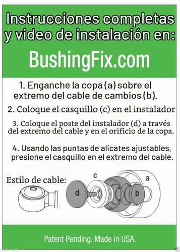 Vista 8 de BushingFix UP1Kit Kit de reparación de cable de cambio de transmisión, kit de cable de cambio para Ford, Chevy, Buick y más, buje de repuesto