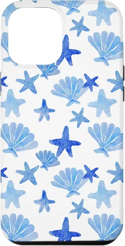 Vista 26 de Funda para iPhone 16 Coastal Nieta Azul Preppy Shells Estrellas de mar Océano Lindo Caso