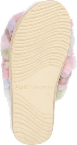 Vista 6 de EMU Australia Mayberry Rainbow - Pantuflas de piel de oveja para mujer, Arco iris