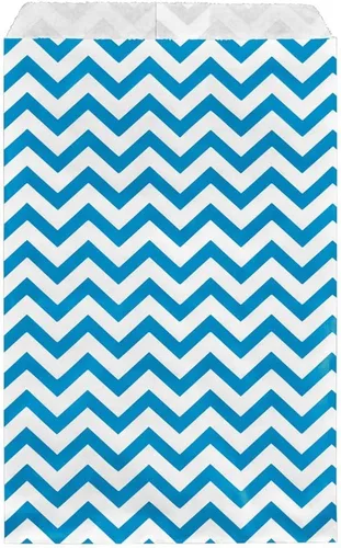 Vista 2 de 888 Display - 200 piezas de 5 "x 7" negro Chevron papel regalo bolsas compras ventas bolsas planas