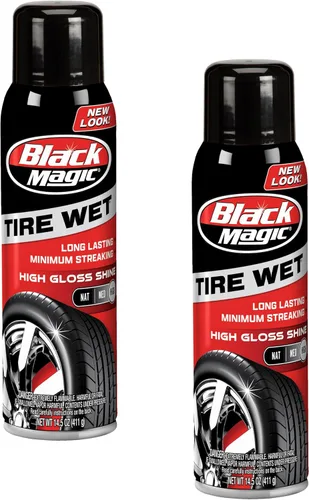Vista 13 de Black Magic 120230 - Apósito de plástico para moldura de neumáticos, brillo medio, sin rayas, resistente al agua y no grasa para neumáticos