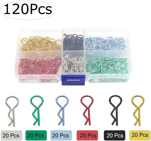 Vista 2 de 120pcs RC Car Body Clip Pins R Shell Hebillas para RC Piezas de Coche Camión Buggy Crawler Curso corto