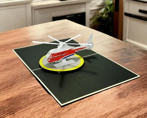 Vista 8 de Rykamia Tarjeta desplegable de avión, helicóptero en blanco, avión, despedida, agradecimiento, jubilación, tarjeta de cumpleaños, regalos de piloto