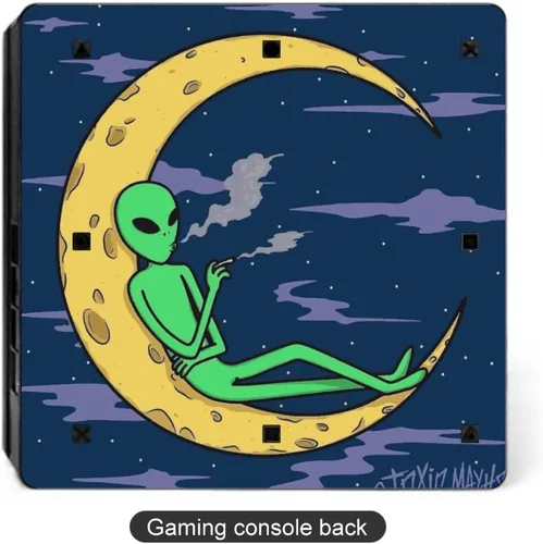 Vista 4 de Moon Alien Stickers Fundas protectoras compatibles con el controlador de consola original PS4 Slim PS4 Pro