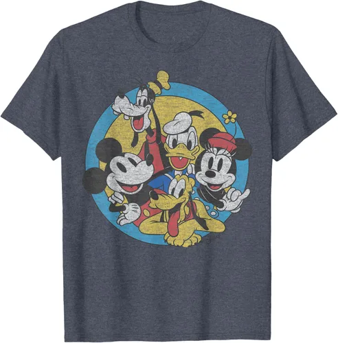 Vista 34 de Disney Camiseta retro de Mickey and Friends Group Shot