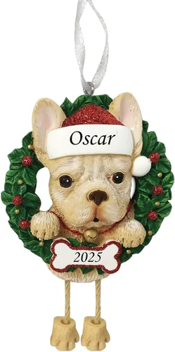 Vista 26 de Adorno personalizado para 2025, raza pura de perro Beagle, adorno para árbol de Navidad, decoración profesional personalizada, regalo para cachorro