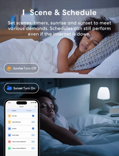 Vista 3 de MEROSS - Bombilla LED inteligente con WiFi, compatible con Apple HomeKit, Siri, Alexa, SmartThings, E26 multicolor regulable 2700 K-6500 K RGBWW