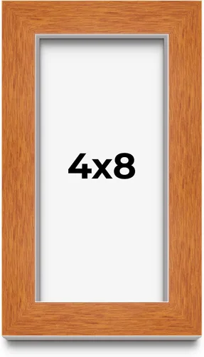 Vista 296 de Marco de 3 x 3 pulgadas de madera maciza de nuez y miel marrón con plexiglás acrílico UV, respaldo de tablero de espuma y accesorios para colgar
