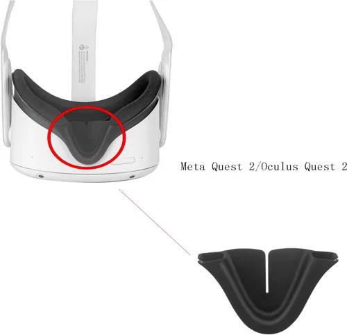 Vista 5 de Oculus Quest 2 - Almohadilla de nariz para Oculus Quest 2 VR, accesorios de silicona, protección contra la luz, comodidad y protección para la nariz