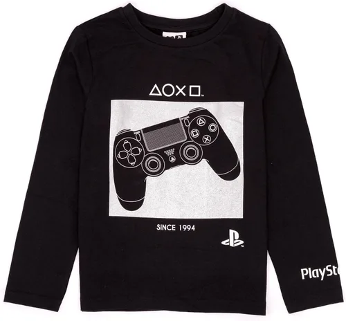 Vista 5 de PlayStation Pijama de manga larga para niños y niños, color negro