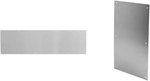 Vista 8 de Prime-Line Placa de aluminio para puerta (10 x 34 pulgadas) y placa de empuje de puerta (4 x 16 pulgadas)