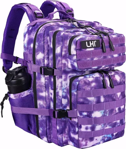 Vista 42 de LHI Mochila Táctica Militar para Hombres y Mujeres 45L Ejército 3 Días Mochila de Asalto Bolsa Mochila Grande con Sistema Molle