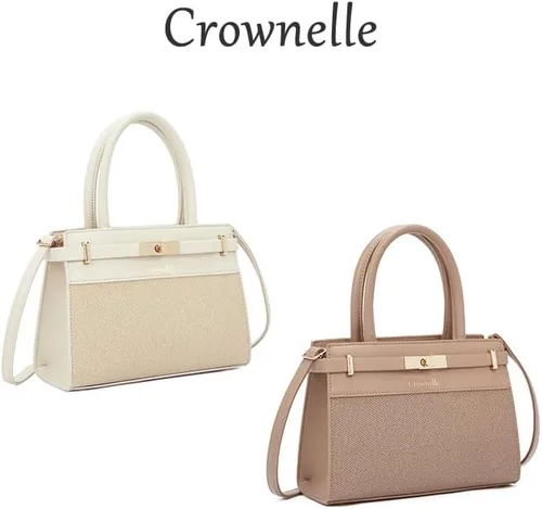 Vista 9 de Elegante bolso con asa superior para mujer, bolso de lujo de moda 2025 con cerradura de metal, hombro y bolso cruzado