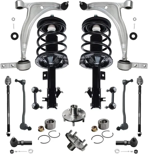 Vista 96 de Detroit Axle - Kit de suspensión delantera 4WD para Nissan Frontier Pathfinder Xterra, 2 cubos de rodamientos de ruedas, 2 brazos de control