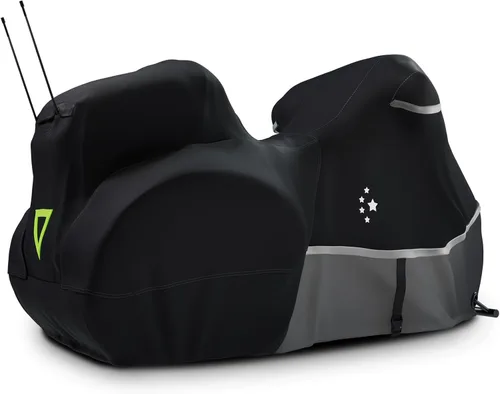 Vista 15 de Funda para motocicleta 420D resistente para todas las estaciones, universal, impermeable, protección al aire libre, 86" XL, funda para vehículo/negro