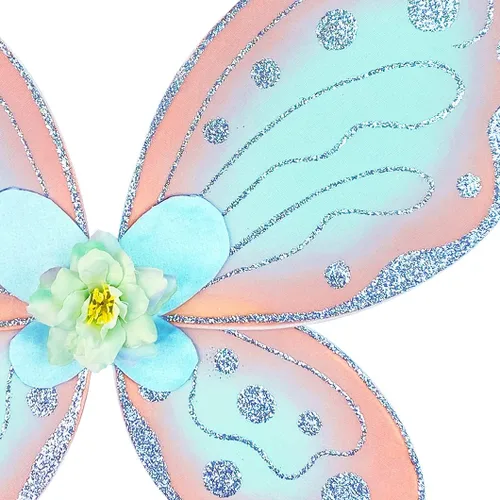 Vista 2 de Conjunto de disfraz de hada para niñas con alas de mariposa, varita tutú y halo Headban