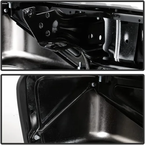 Vista 4 de ACANII - Para Chevy Silverado 2007-2013/GMC Sierrsa 1500 de acero cromado completo parachoques trasero con montaje de orificios de sensor