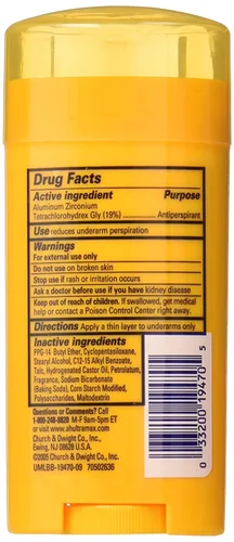 Vista 3 de Arm & Hammer Ultramax Invisible Solid Powder Antitranspirante y desodorante fresco, 2.6 onzas, paquete de 2
