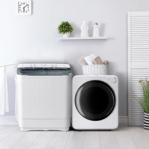 Vista 9 de DOGHLY Secadora de ropa eléctrica portátil de 1.6 pies cúbicos, acero