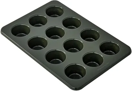 Vista 23 de KitchenAid Molde antiadherente de acero aluminizado, apto para lavavajillas, agave, 12 tazas