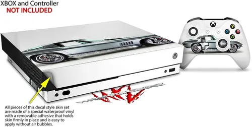 Vista 2 de Calcomanía de vinilo compatible con consola Xbox One X y controlador - 1967 Corvette Silver Bullet