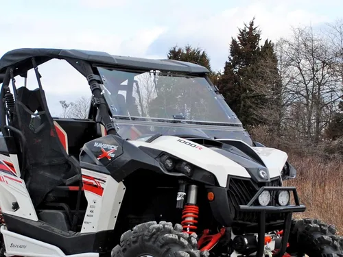 Vista 2 de SuperATV Parabrisas ventilado 3 en 1 resistente a los arañazos para Can-Am Maverick, MAX, Turbo, Turbo MAX (ver ajuste), fácil de instalar, hecho