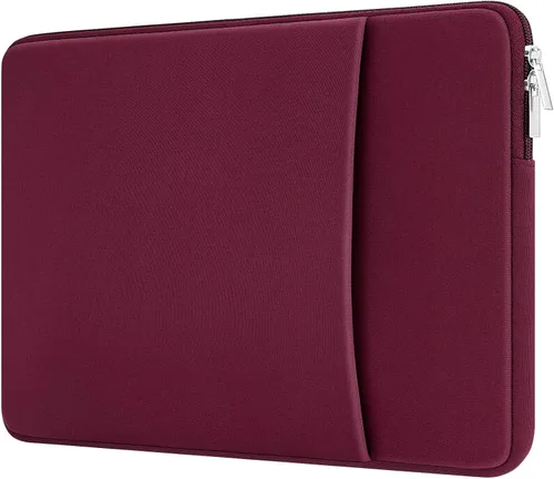 Vista 8 de Funda para laptop de 11 a 11.6 pulgadas, a prueba de golpes, funda protectora acolchada para computadora con bolsillo, compatible con MacBook Acer