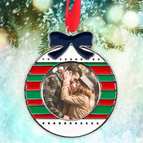 Vista 9 de Adornos personalizados de Navidad 2023 para familia, volantes, árbol de Navidad, decoración de vacaciones, regalo