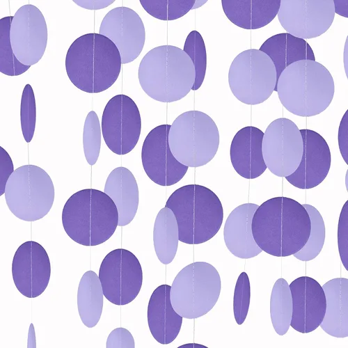 Vista 7 de MerryNine Guirnalda de papel de 5 unidades, guirnalda de papel con purpurina de 65 pies, decoración para colgar, pancarta para baby shower, blanco