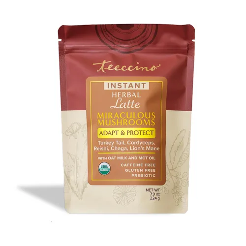 Vista 27 de Teeccino Lion’s Mane Rhodiola Café alternativo de setas adaptogénicas - Rosa - Café de setas herbal con sabor a mane de león y rhodiola, tostado