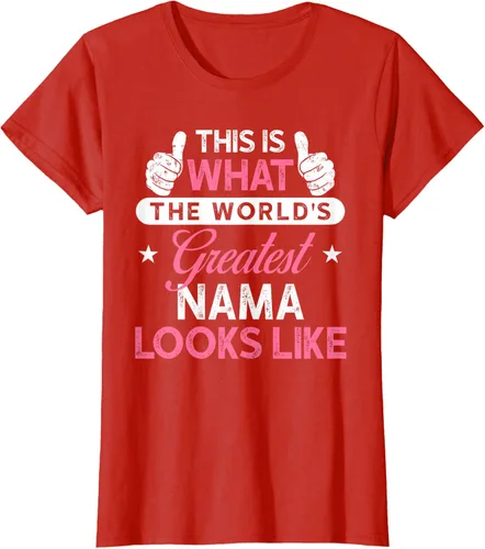 Vista 23 de Camiseta Nama para mujer: camiseta de nama más grande del mundo Negro