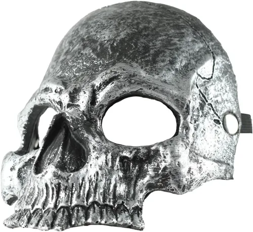 Vista 4 de Máscara facial de calavera de espuma, accesorio de disfraz de Halloween