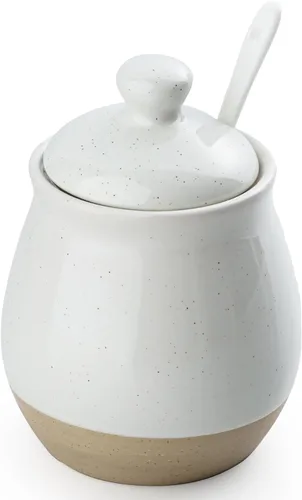 Vista 13 de famiware Milkyway Cremera de 13 onzas con asa, jarra de cerámica para café/leche/salsa/servir/ensalada, dispensador de gres para jarabe de arce