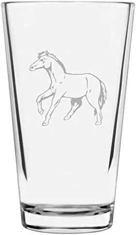 Vista 11 de Shetland Pony (cuerpo) - Vaso de pinta grabado con temática de caballo alternativo de 16 onzas