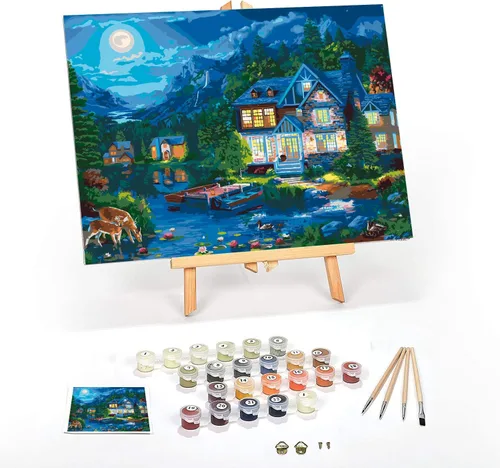 Vista 19 de Ledgebay Kit de Pintura por Números DIY para Adultos, Lienzo Enmarcado para Principiantes a Avanzados, Kit de Pintura por Números, los Kits Incluyen
