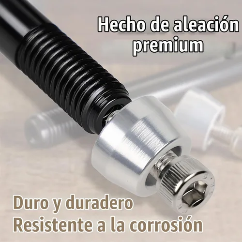 Vista 4 de CyclingDeal Entrenador a través de eje – Pincho de rueda trasera de bicicleta de 0.472 in para interior – Longitud 6.535 in a 7.008 in Boost – Paso