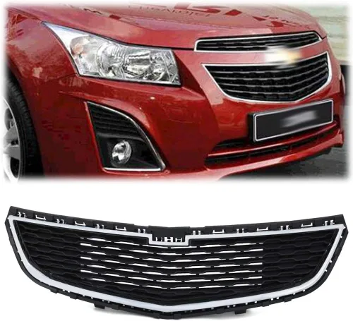 Vista 12 de PIT66 Parachoques delantero inferior rejilla media/inferior compatible con Chevy Cruze 2011 2012 2013 2014 (no es compatible con el modelo ECO)