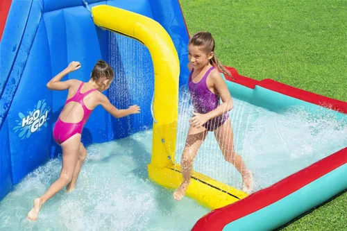 Vista 8 de H2OGO! Waterfall Waves Kids Inflatable Water Park with Heavy-Duty Blower Ondas de cascada