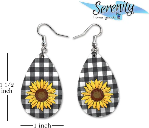 Vista 19 de Van Gogh - Juego de aretes colgantes divertidos Lindos aretes de joyería para niñas y mujeres Impresión de doble cara Regalo de cumpleaños