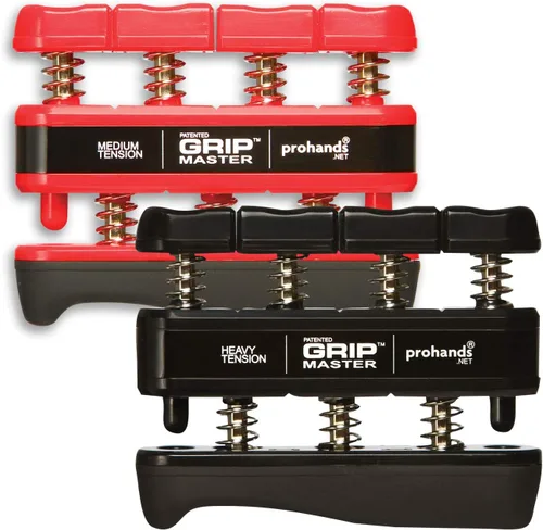 Vista 12 de Prohands Gripmaster - Ejercitador de mano (fortalecedor de agarre de mano), con resorte, sistema de pistón de dedos, aislamiento y ejercicio de cada