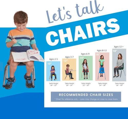 Vista 7 de FDP 15407-BL - Silla escolar apilable de 8 pulgadas con deslizadores de Azul